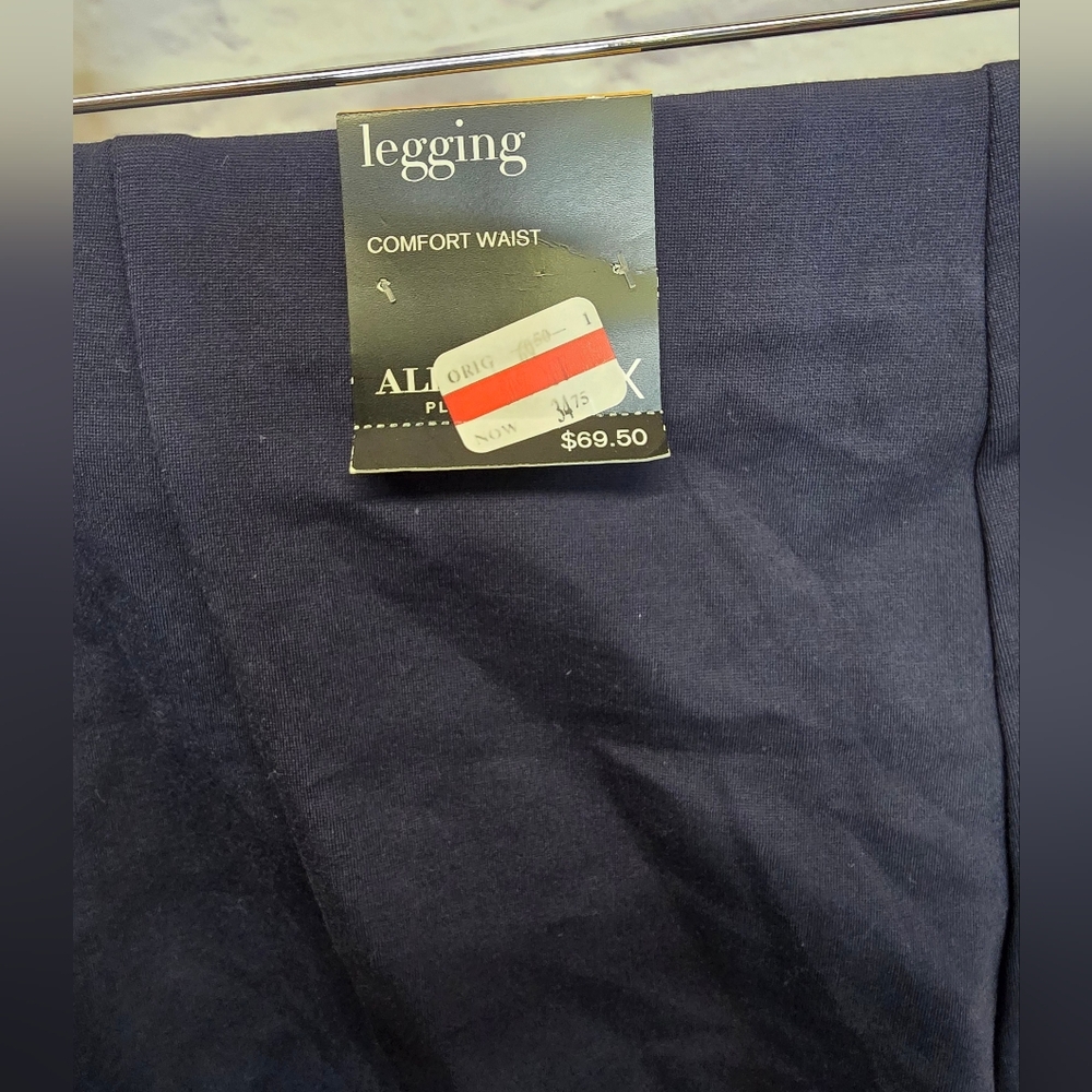 NWT Alfani Pull On Hi Rise Ess Pants In Navy Sz 3X - Picture 7 of 7